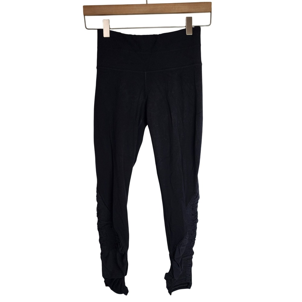 Athleta Leggings Women's XS‎ Cinched Mesh Ankle Black